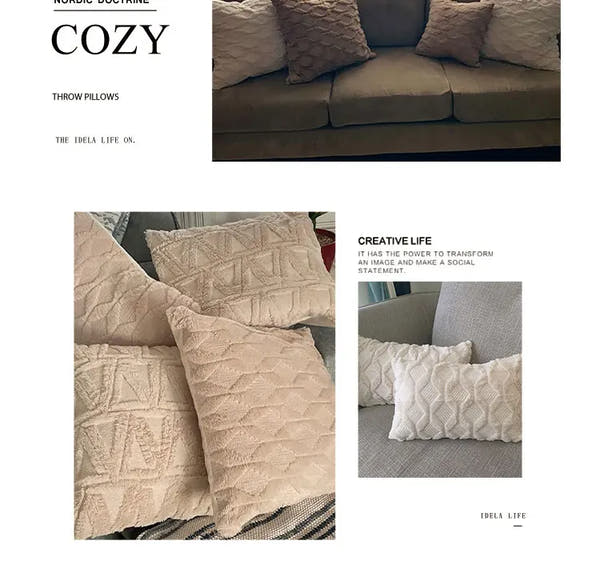 Giftiform™ CozyCloud -Tyynynpäällinen – Pehmeä koristetyynyn päällinen 45x45 cm tai 50x50cm, sohvatyyny makuu- ja olohuoneen sisustukseen