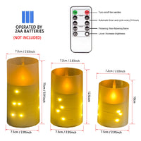 Giftiform™ – LED-kynttilät (3kpl/pkt) kaukosäätimellä ja ajastimella